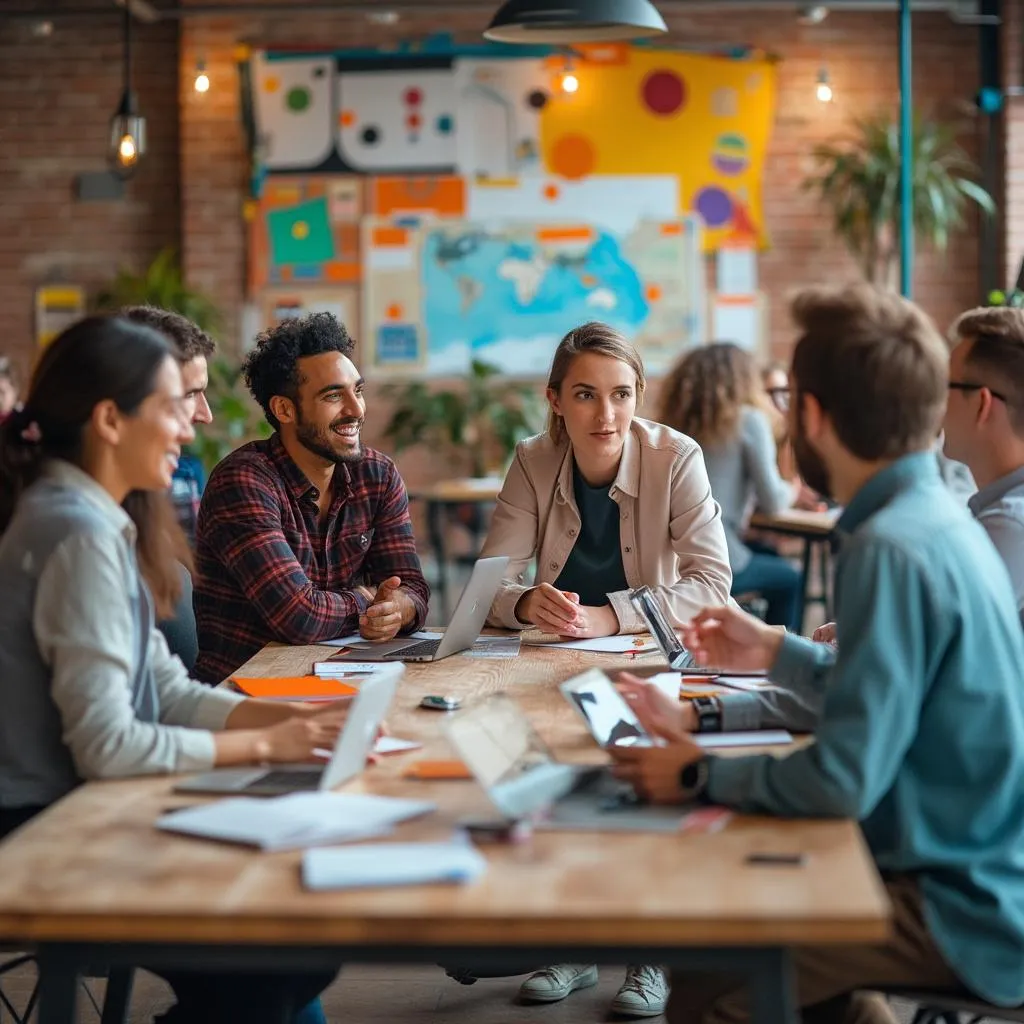 Mindset workshop in vibrant coworking space