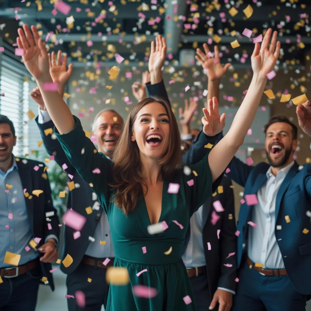 Client promotion celebration